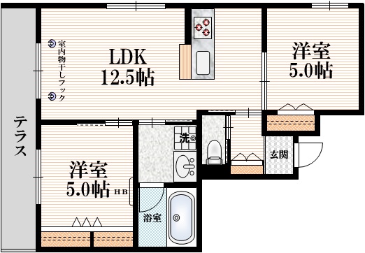 ヘーベルメゾン五本木の間取り