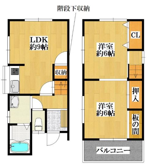 大阪府枚方市楠葉丘１（一戸建）の賃貸物件の間取り