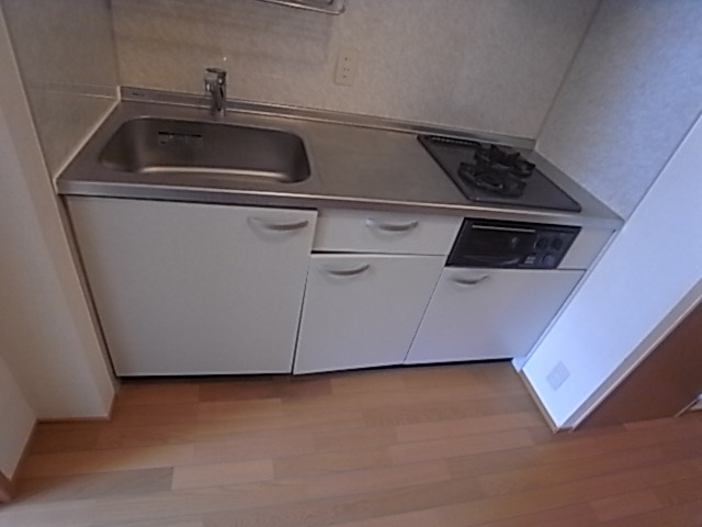 キッチン　２口ガスコンロのシステムキッチン