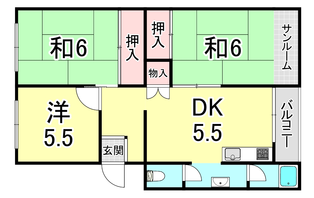 星陵台住宅1号棟の間取り写真