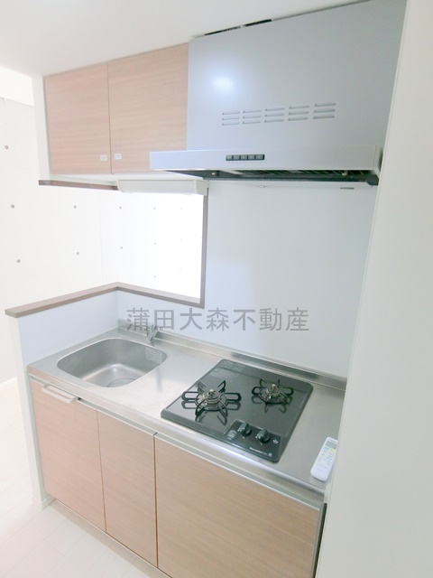 キッチン　２口ガスコンロのシステムキッチン