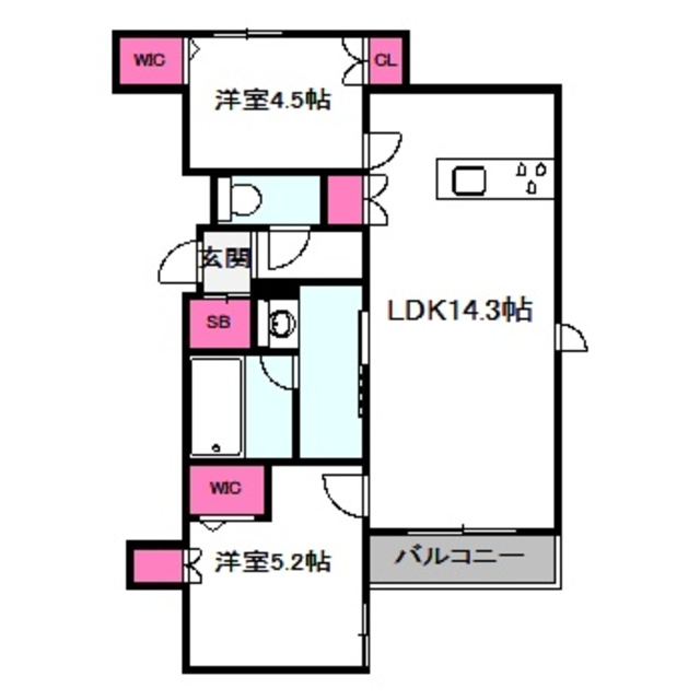 内代レジデンスノースの間取り写真
