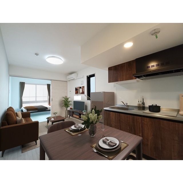 居室・リビング　家具・調度品等はＣＧ加工です。実際の賃貸住居には含まれません