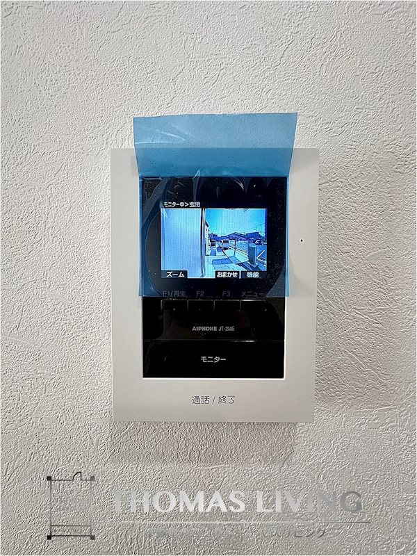 セキュリティ　来客確認の出来るTVモニターホン付き
