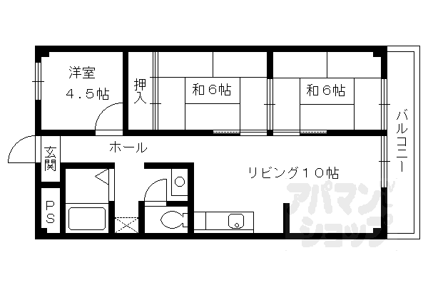 足立ハイツ竹田の間取り写真