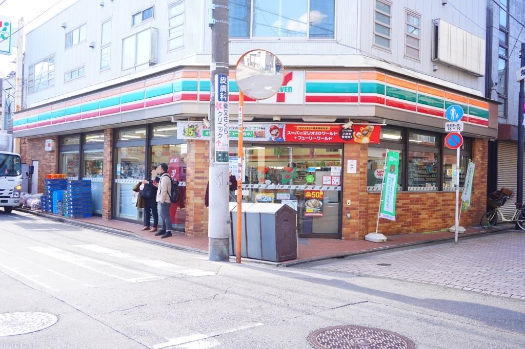コンビニ　セブンイレブン 柴又駅前店（コンビニ）まで589m