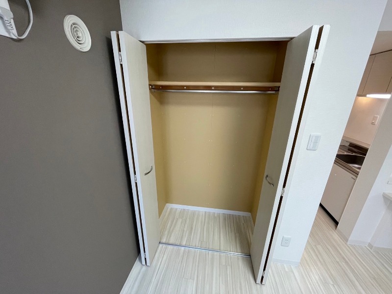 収納　クローゼット。荷物がたくさんあっても問題ないですね。