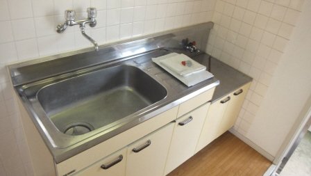 キッチン　嬉しいガスコンロ設置可能です。