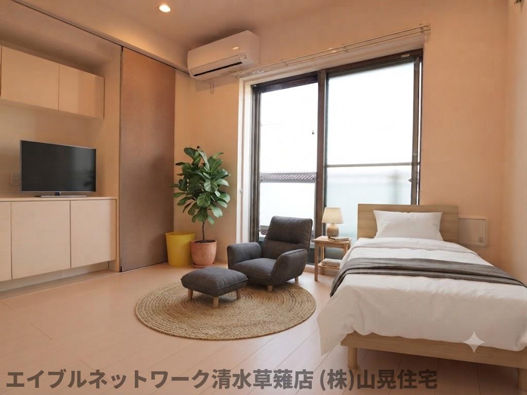 居室・リビング　家具備品はCGによるイメージで、実際の物件には含まれません