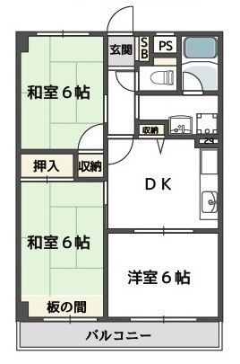 山陽電鉄本線 東垂水駅 徒歩16分 3階建 築38年の間取り写真