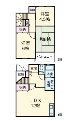 天竜浜名湖鉄道 西掛川駅 徒歩8分 2階建 築25年の間取り写真