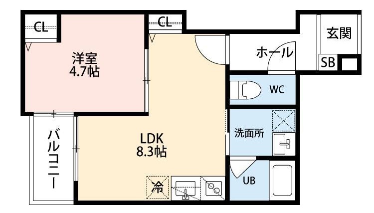 ＪＲ関西本線 平野駅 徒歩5分 2階建 築5年の間取り写真