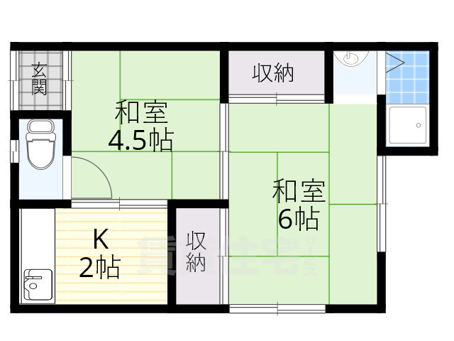 西川コーポ1の間取り写真