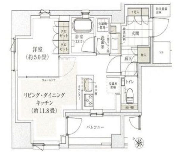 レフィール日本橋馬喰町の間取り写真