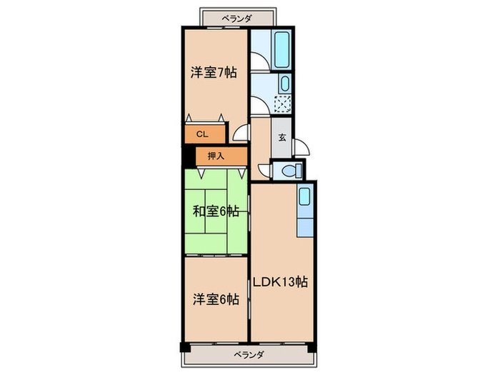 マンションひえいの間取り写真