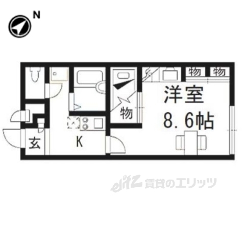 レオパレス城南の間取り写真