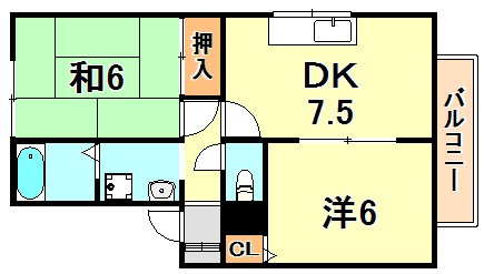 エクセルハイツ桃山の間取り写真