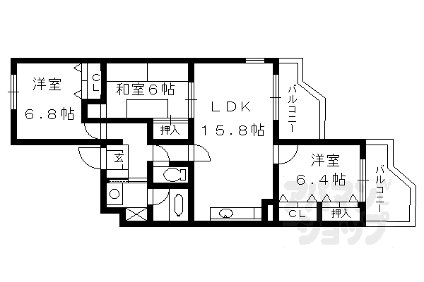 Gran Pino 伏見桃山の間取り写真