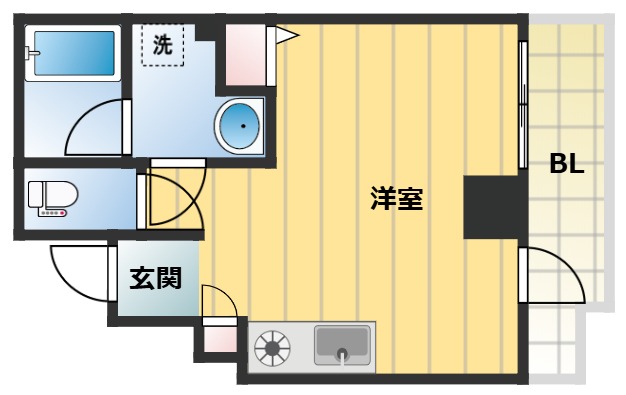 阪神本線 新在家駅 徒歩4分 7階建 築26年の間取り写真