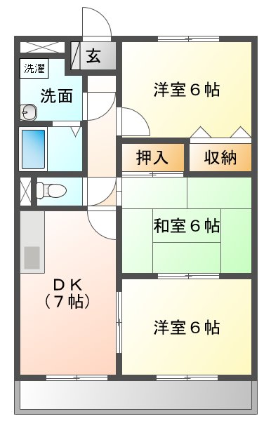 雲仙市愛野町乙のマンションの間取り