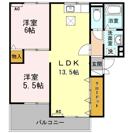 ワンズライン八郎の間取り