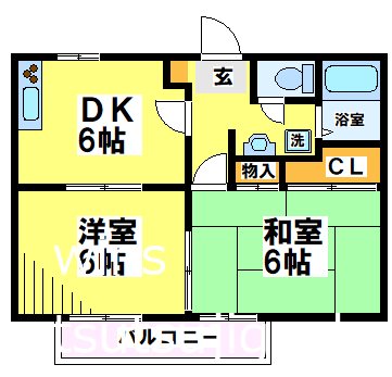 東京都調布市佐須町２（アパート）の賃貸物件の間取り