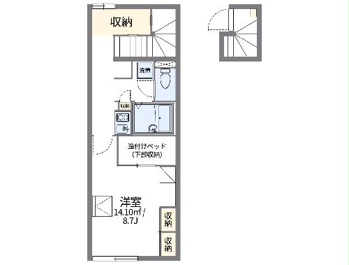 レオパレスラ　ポム　ウルーズの間取り