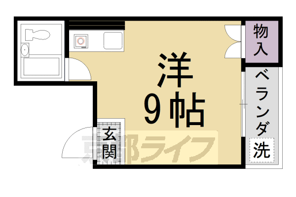 京都市北区北野下白梅町のマンションの間取り