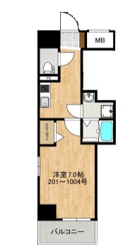 Oriento Residence　門真栄町の間取り