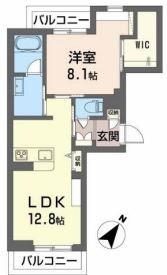 倉敷市西阿知町のマンションの間取り