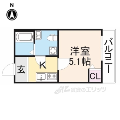 枚方市渚元町のアパートの間取り