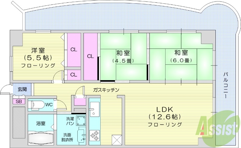 高砂関弐番館の間取り