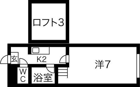 札幌市中央区南二十五条西のマンションの間取り