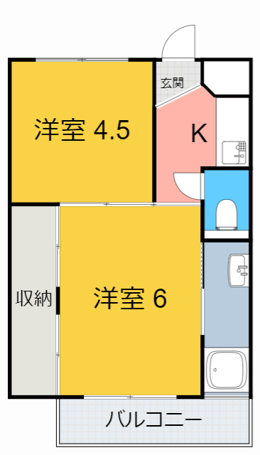 安城市法連町のマンションの間取り