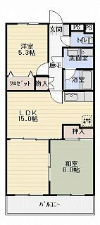 焼津市石津中町のマンションの間取り