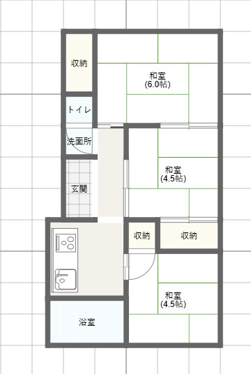 【金井戸建アパートの間取り】