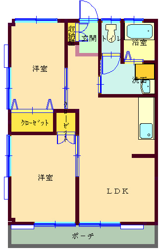 Kコーポの間取り