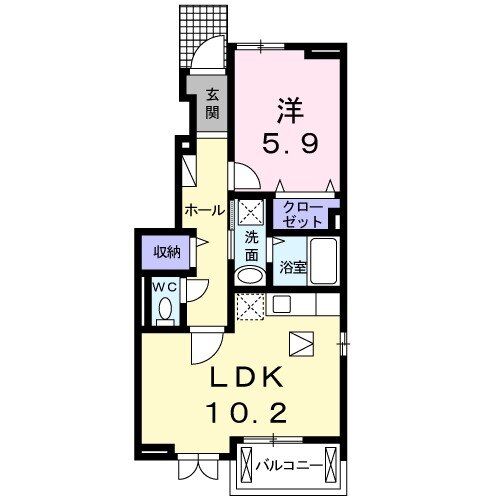 八戸市大字妙のアパートの間取り