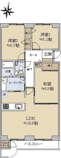 ロジェ栄町IIの間取り