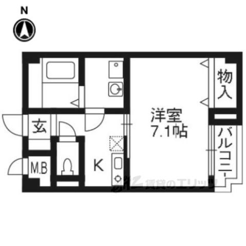 枚方市小倉町のアパートの間取り