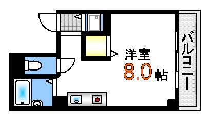 広島市中区富士見町のマンションの間取り