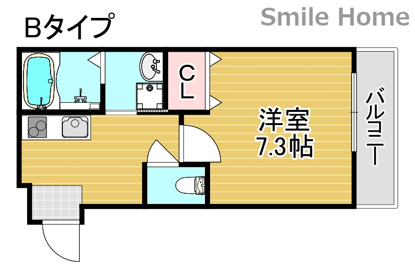 フジパレス加賀屋III番館の間取り