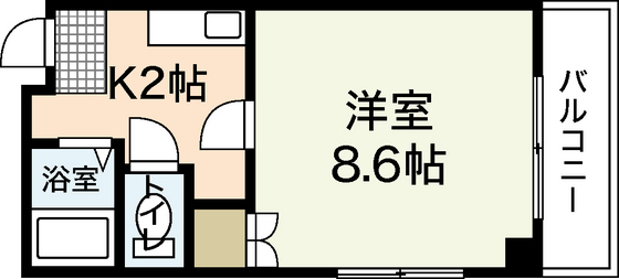 広島市中区加古町のマンションの間取り