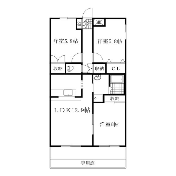 シャングリラ弐番館の間取り