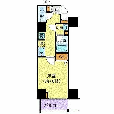 港区赤坂のマンションの間取り