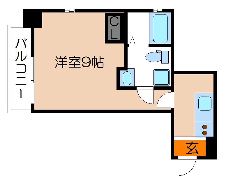 京都市右京区西院乾町のマンションの間取り