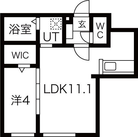 札幌市豊平区豊平四条のマンションの間取り