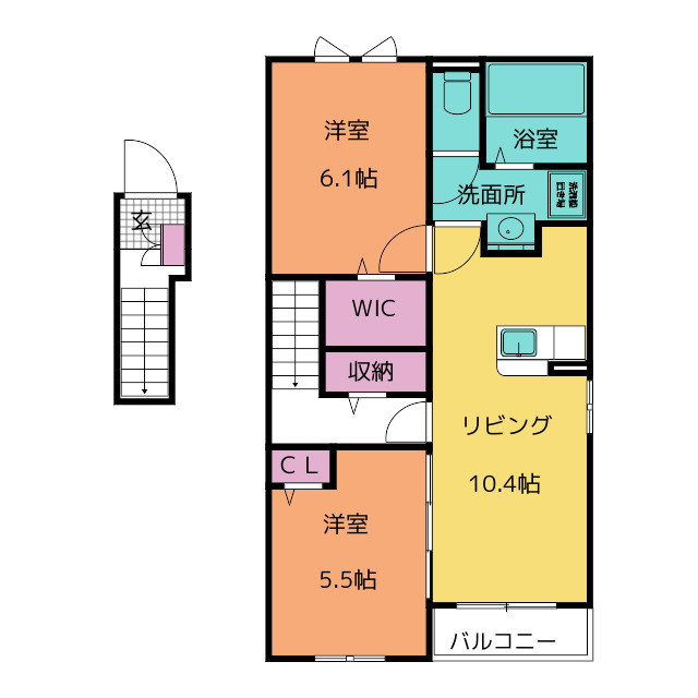 ニューキャッスル八幡　IIの間取り