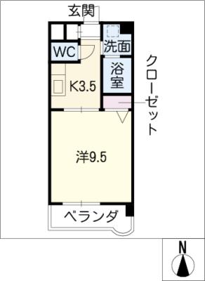 アベニールＭの間取り