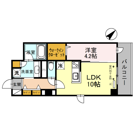 グランデ西金沢駅前507号室の間取り